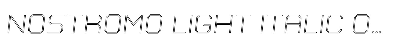 Nostromo Light Italic Outline image